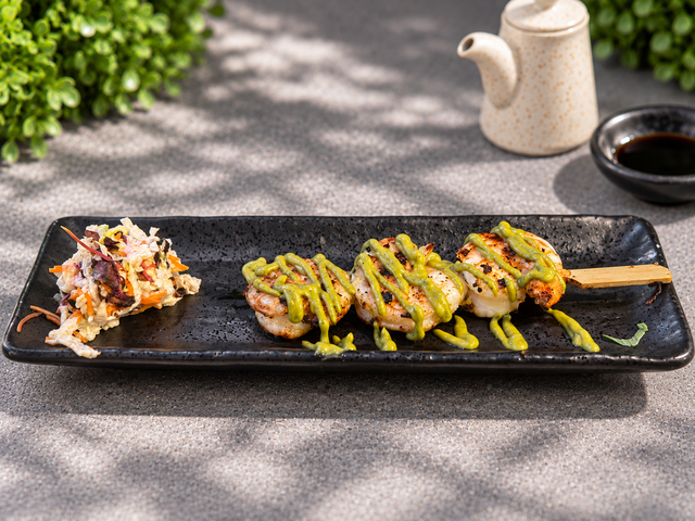 Shrimp Yakitori.