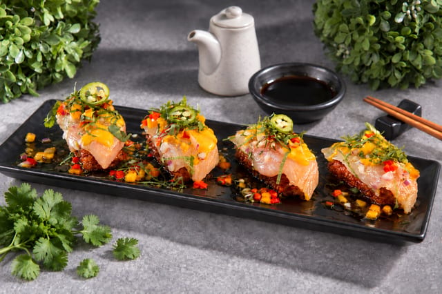 Crispy Hamachi Rice.