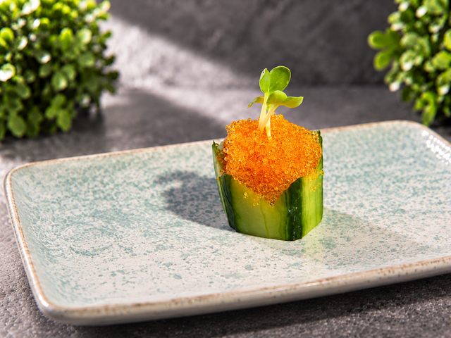 Tobiko Yuzu Sashimi.