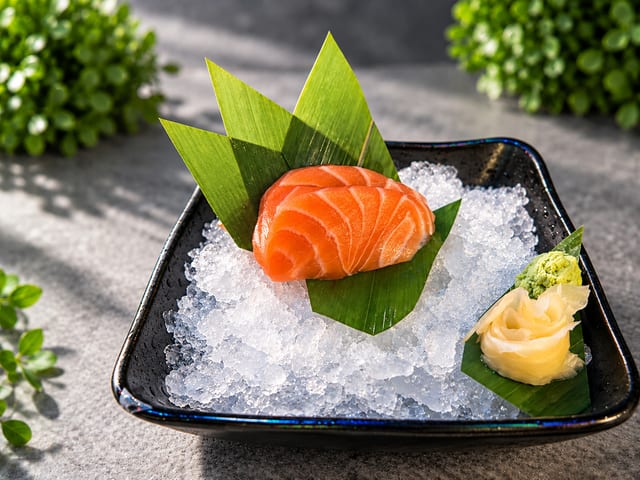 Salmon Sashimi.