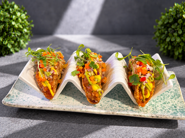 Spicy Salmon Taco.